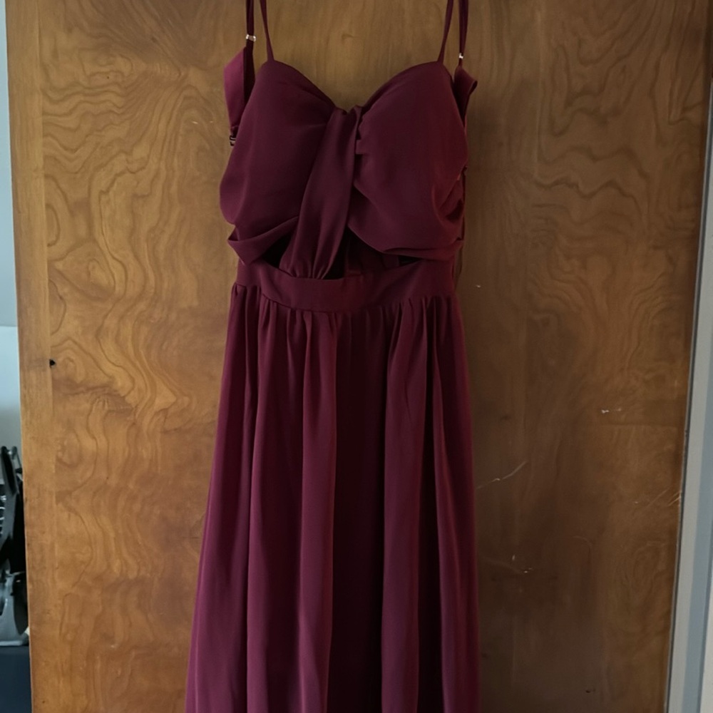 Floor-length Burgundy Dress
